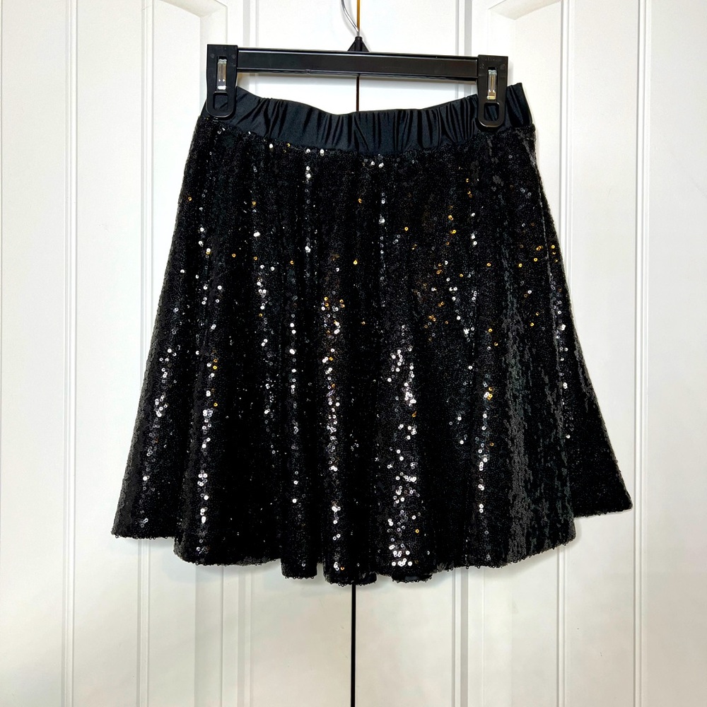 Sequin Skirt with Zipper